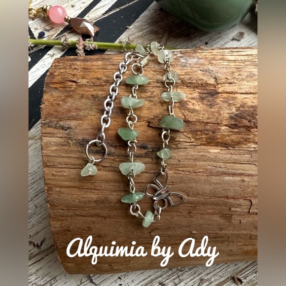 Green Aventurine beaded bracelet/Taurus star stone/libra healing crystal - Picture 1 of 3